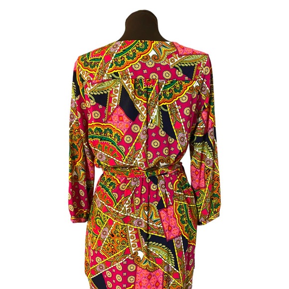 Peach Love multicolor shirt dress size small - Picture 6 of 10